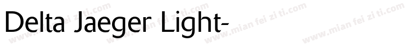 Delta Jaeger Light字体转换